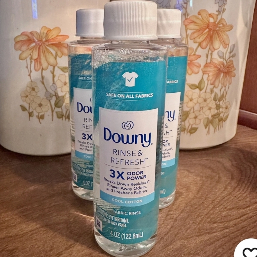 Downy Fabric Rinse Cool Cotton Scent Deep Cleansing Fabric Freshener 4 Oz 3pack